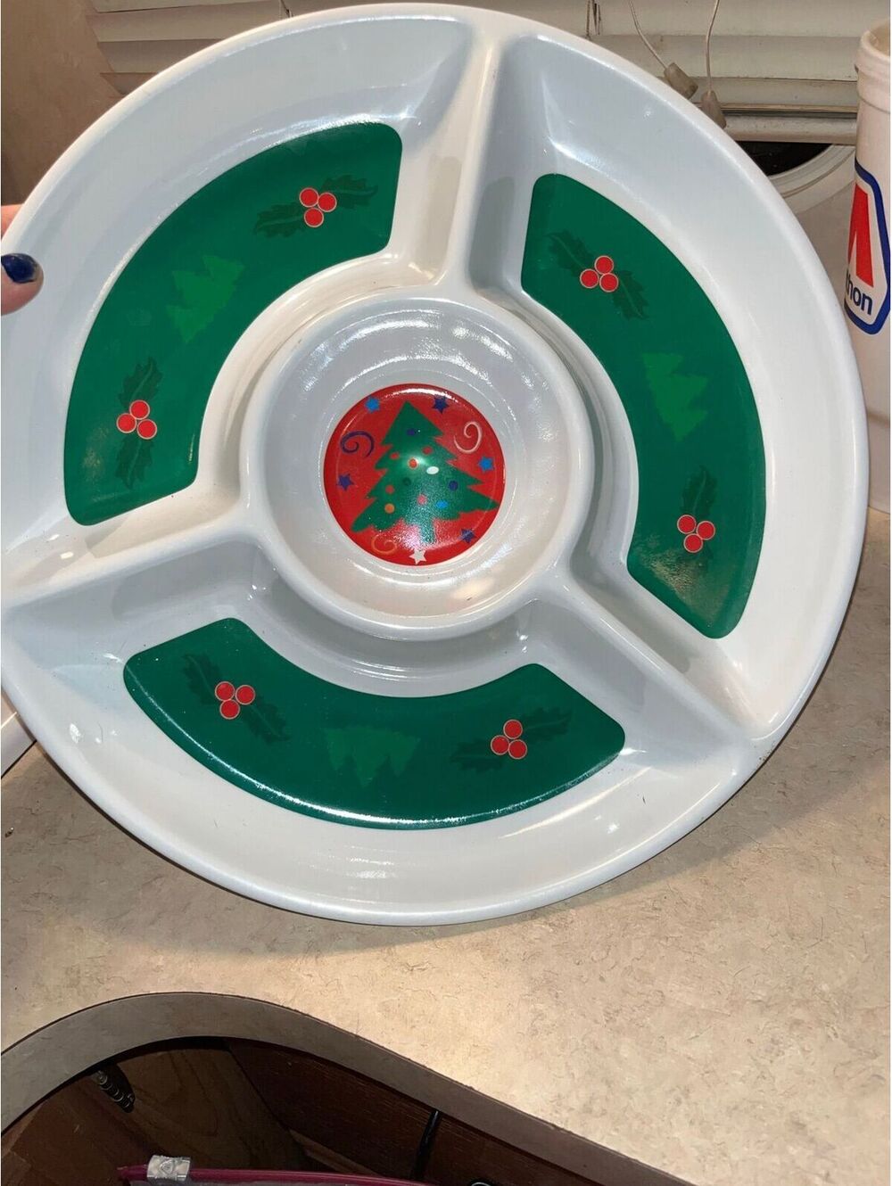 Vintage Christmas Divided Serving Tray